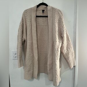 beige soft cardigan
